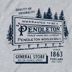Pendleton Billboard Graphic Tee Ash/Navy