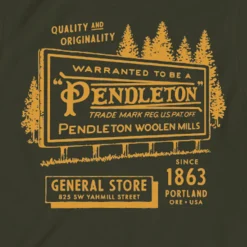 Pendleton Billboard Graphic Tee Dark Olive/Gold