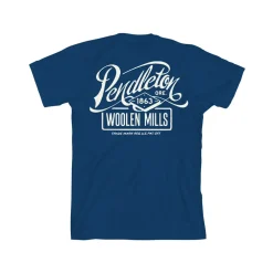Pendleton Script Graphic Tee Cool Blue/White