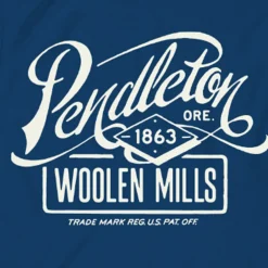 Pendleton Script Graphic Tee Cool Blue/White