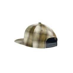 Plaid Flat Brim Hat Olive Plaid