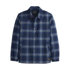 Quilted Coaches Jacket Navy Ombre