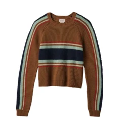 Racing Stripe Crew Sweater Washed Copper