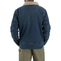 Relaxed Fit Denim Sherpa-Lined Denim Jacket
