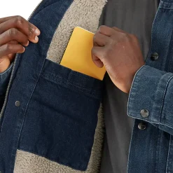 Relaxed Fit Denim Sherpa-Lined Denim Jacket