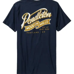Ribbon Logo Graphic Tee Navy/Gold