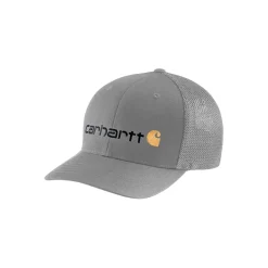 Rugged Flex FItted Canvas Mesh-Back Logo Cap Scout Grey