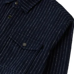 Selden Soft Brushed Flannel Mood Indigo Pinestripe