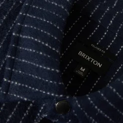 Selden Soft Brushed Flannel Mood Indigo Pinestripe