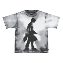 Shadow Over Print Tee White