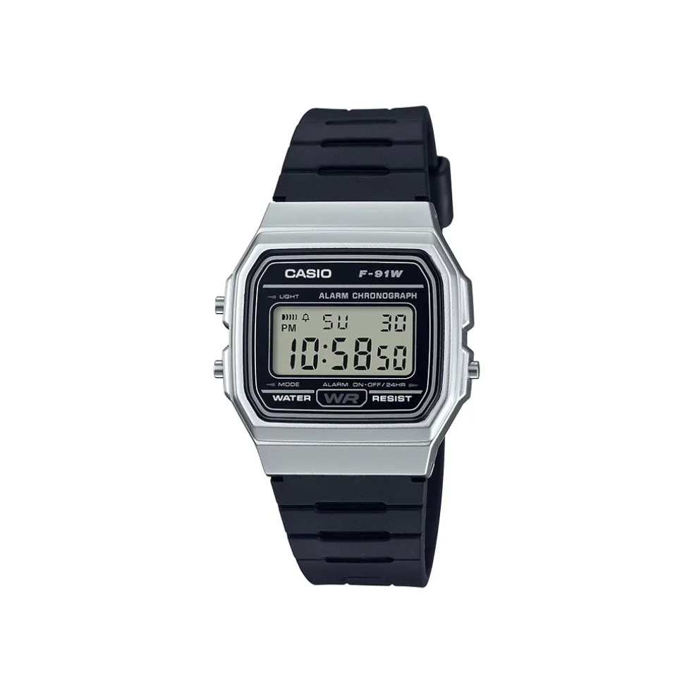 Silver & Black Digital Watch