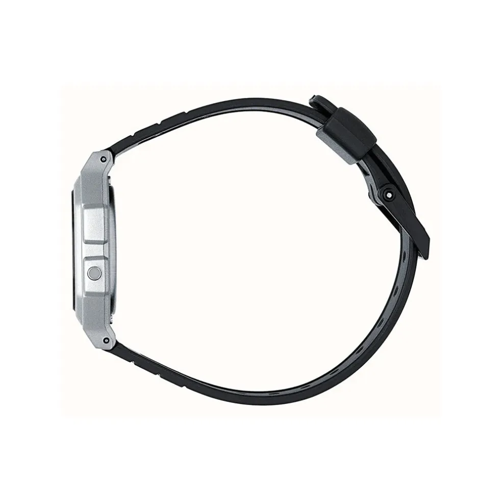 Silver & Black Digital Watch