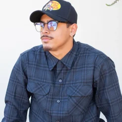 Tall Board Shirt Black Shadow Plaid 25'