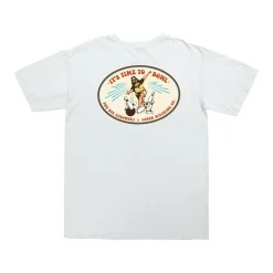 Throwing Rocks Pocket Tee White