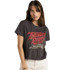 Thunder Rolls Crop Tee Vintage Black