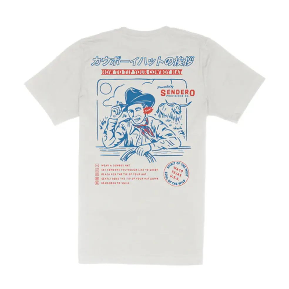 Tip Your Hat Tee Vintage White