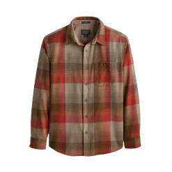 Trail Shirt Tan/Red Plaid 24'