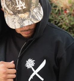 Us Versus Them Puff Zip Up Black