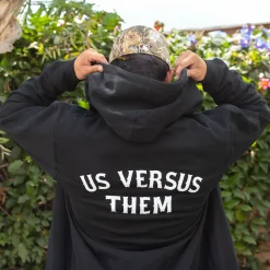 Us Versus Them Puff Zip Up Black