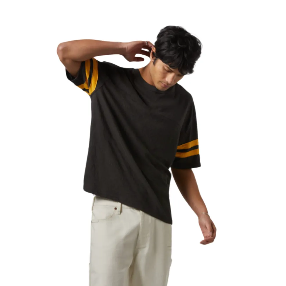 Vintage Football Mesh Jersey Washed Black/Ray Flower