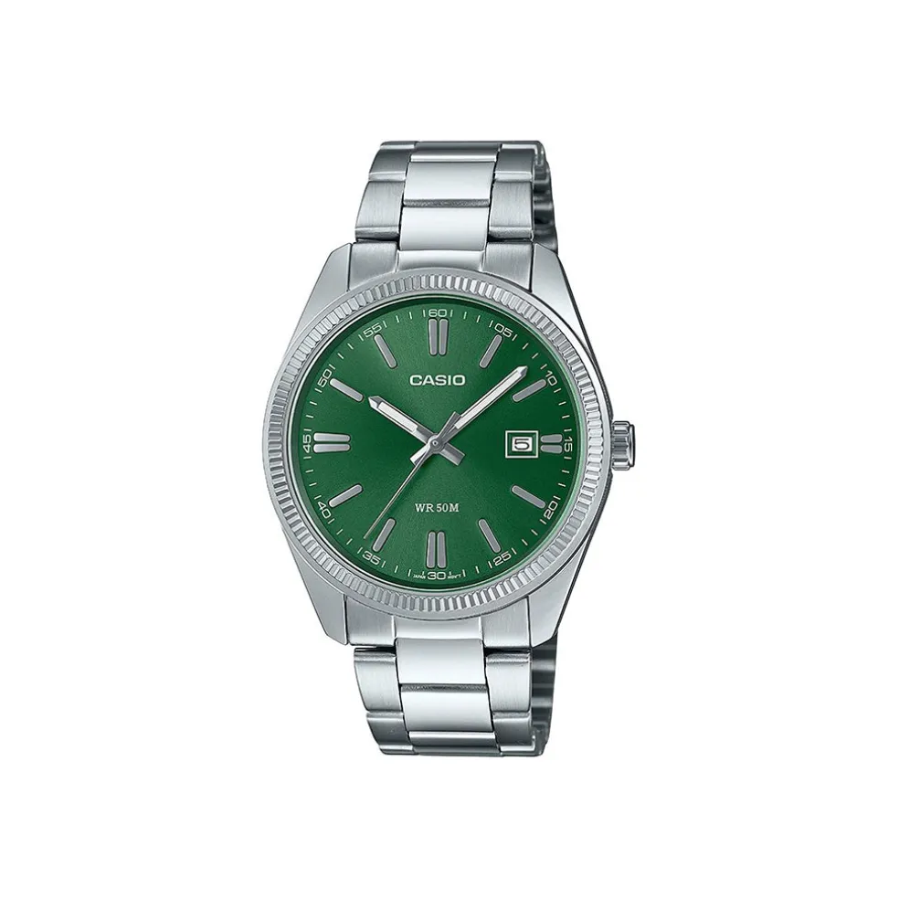 Vintage Green Dial Stainless Steel Watch
