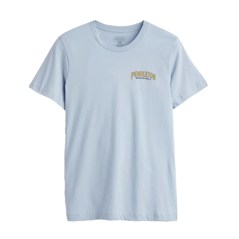 Vintage Horseshoe Graphic Tee Light Blue/Gold