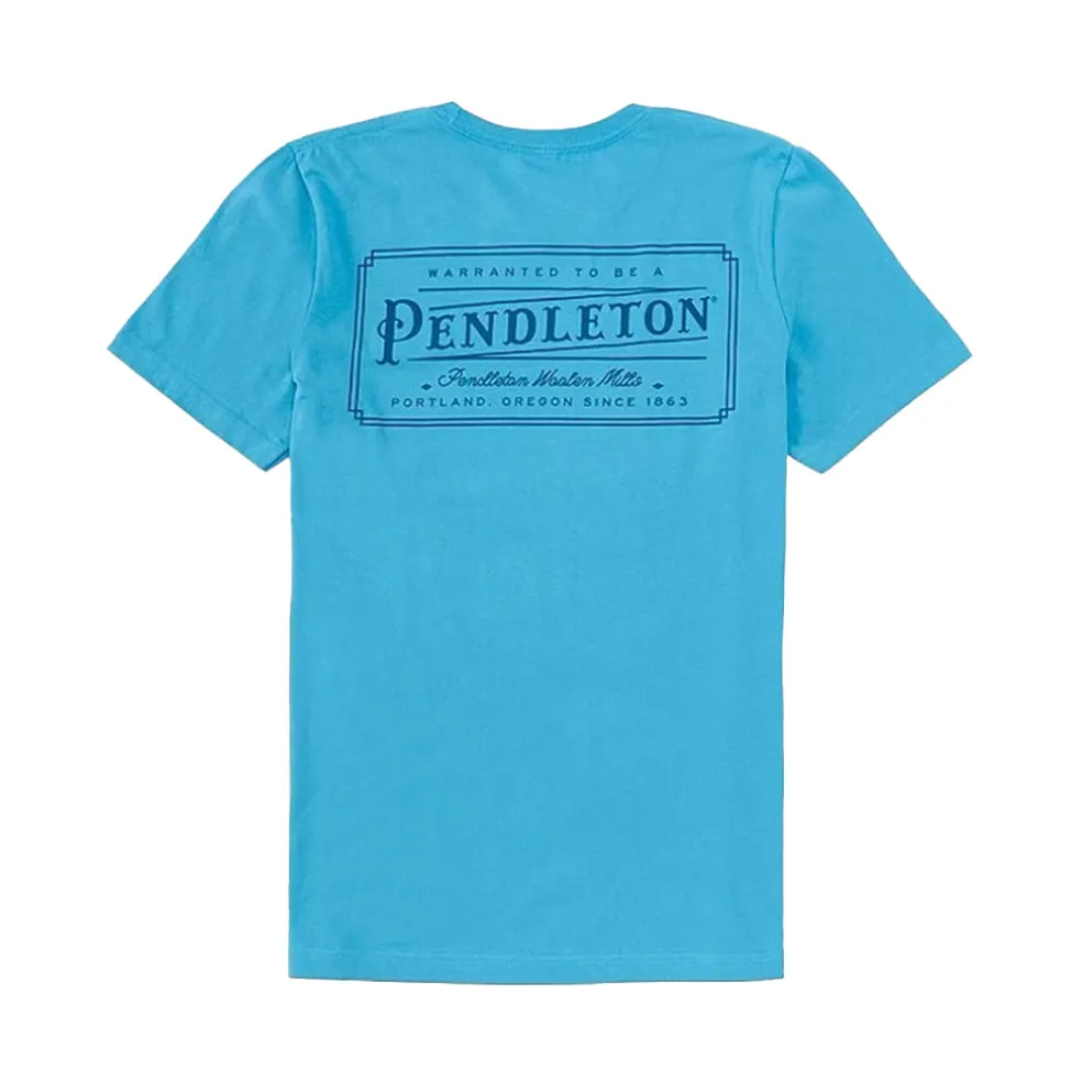 Vintage Logo Graphic Tee Bright Blue