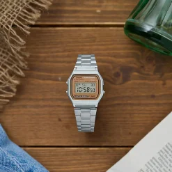 Vintage Silver & Gold Metal Watch