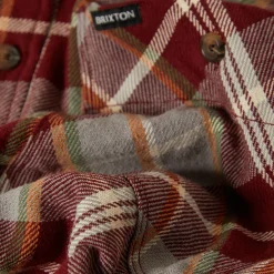 Vintage Washed Flannel Maroon Red /Beige/Green