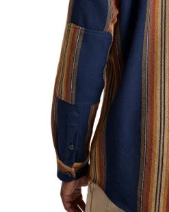 Weston Flannel Shirt Navy Multi Stripe