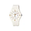 White and Gold Analog Watch