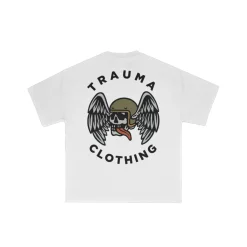 Winged Skull Tee White