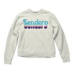 Womens Retro Logo Drop Shoulder Sweatshirt Vintage White