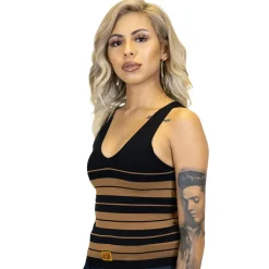 Women's Tank Top Black/Brown