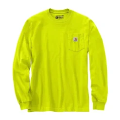 Workwear LS Pocket Tee Brite Lime