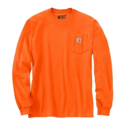 Workwear LS Pocket Tee Brite Orange
