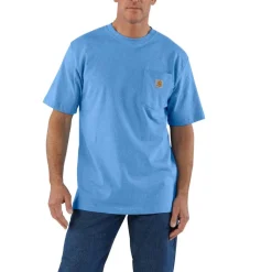 Workwear SS Pocket Tee Blue Lagoon Heather