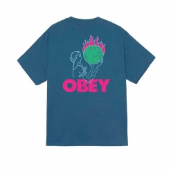 World In Flames Tee Harbor Blue