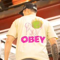 World In Flames Tee Pale Yellow